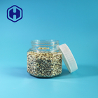 Petits pots en plastique vides hexagonaux de la nourriture 190ml avec l'emballage de haricots de riz d'arachides de bonbons à couvercles