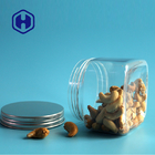 pot carré doux d'ANIMAL FAMILIER de 420ml 16oz avec l'emballage de nourriture en aluminium de chapeau