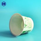 Récipients en plastique ronds de tasse de l'utilisation IML de congélateur les petits rayent résistant