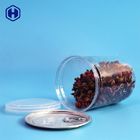 Emballage cylindrique en plastique de sucreries de casse-croûte de conteneurs d'ANIMAL FAMILIER de nourriture en boîte