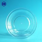 Boîtes métalliques en plastique rondes de fuite de preuve de bouche large en plastique transparente de pot