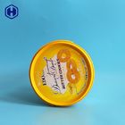 Le seau crème du biscuit IML adaptent le conteneur aux besoins du client en plastique vide jaune de cylindre