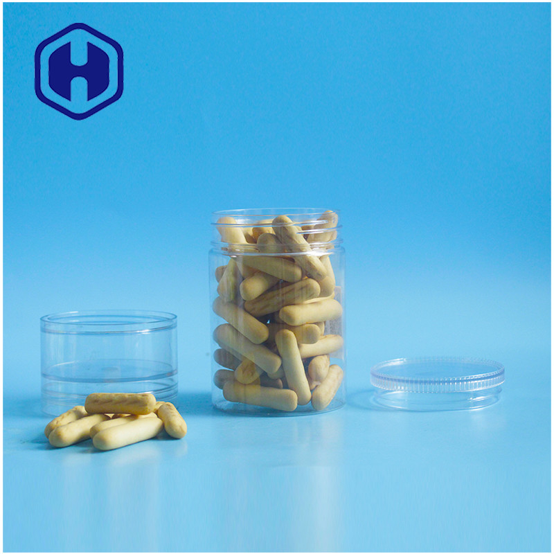 couches en plastique du pot H92mm de l'ANIMAL FAMILIER 240ml les 2 vissent le biscuit de barres de confiture de pâte de couvercle vide