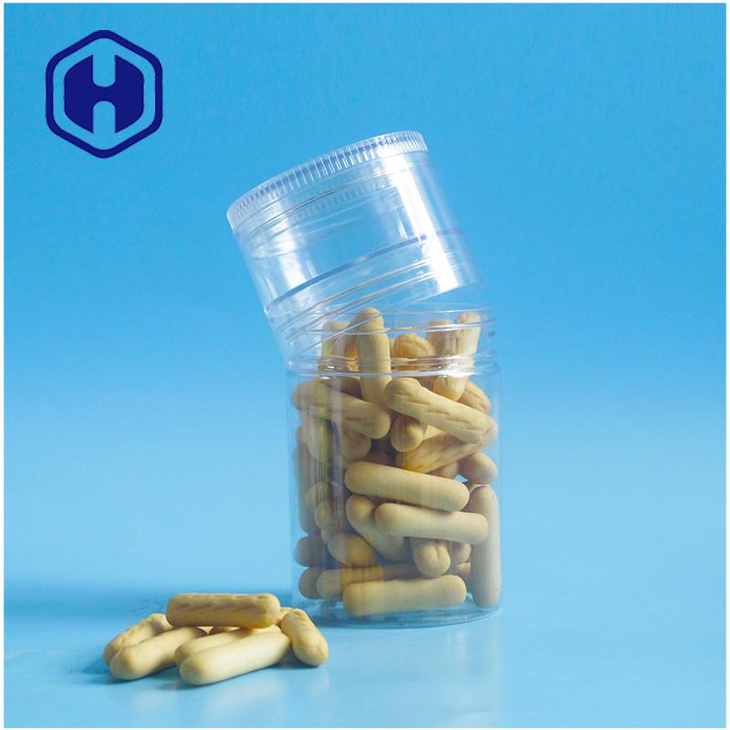 couches en plastique du pot H92mm de l'ANIMAL FAMILIER 240ml les 2 vissent le biscuit de barres de confiture de pâte de couvercle vide