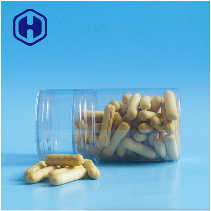 couches en plastique du pot H92mm de l'ANIMAL FAMILIER 240ml les 2 vissent le biscuit de barres de confiture de pâte de couvercle vide