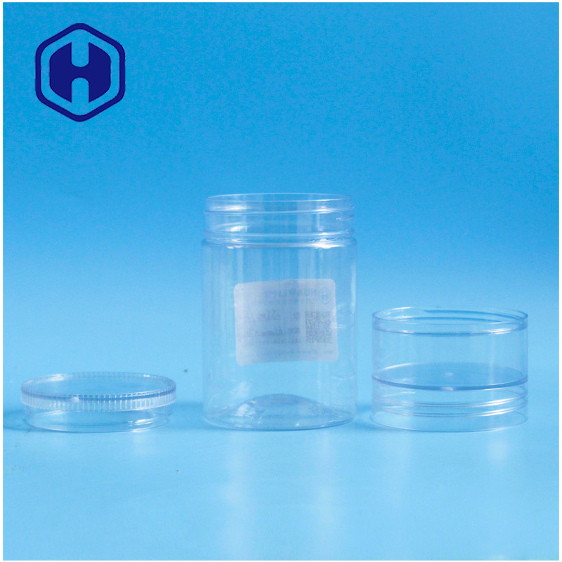 couches en plastique du pot H92mm de l'ANIMAL FAMILIER 240ml les 2 vissent le biscuit de barres de confiture de pâte de couvercle vide
