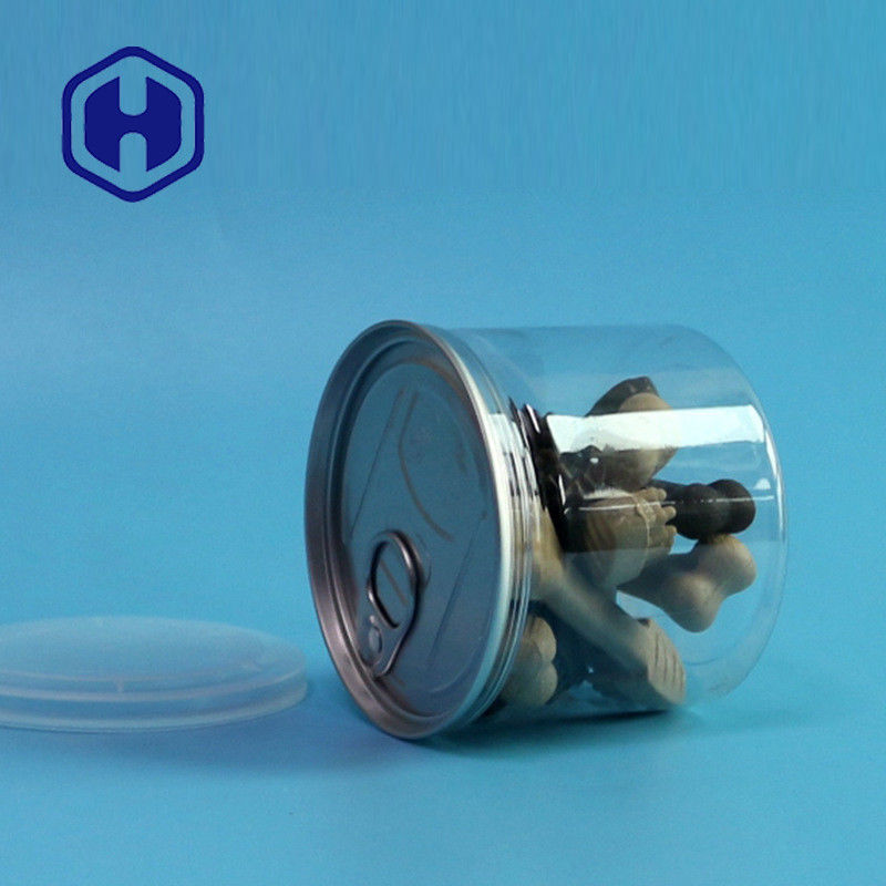 Boîte en plastique PET transparente avec une extrémité ouverte facile pour la sauce et les épices alimentaires sèches