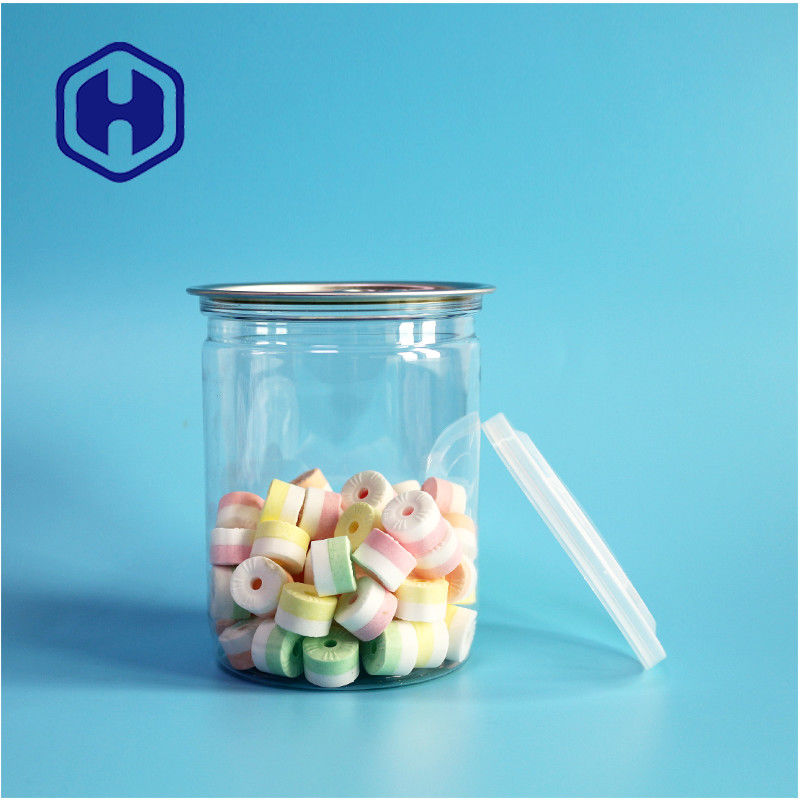 500 ml 17 oz emballage de supermarché PET transparent boîte en plastique avec fin en aluminium facile à ouvrir