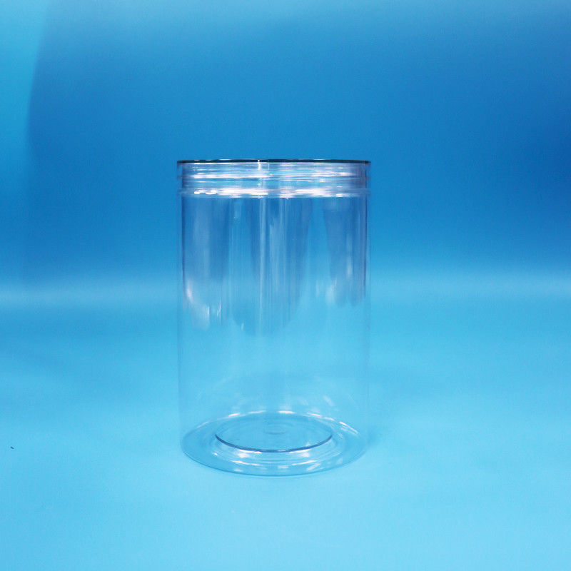 35.5 oz de qualité alimentaire Noix de bonbon de qualité alimentaire cylindre clair ronde PET bocal en plastique couvercle à vis clair