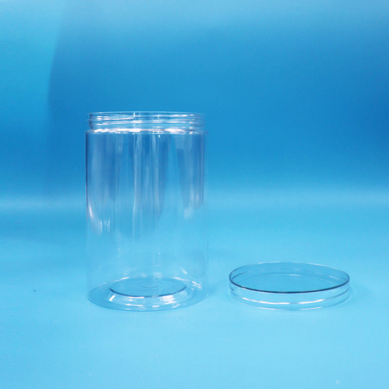 35.5 oz de qualité alimentaire Noix de bonbon de qualité alimentaire cylindre clair ronde PET bocal en plastique couvercle à vis clair