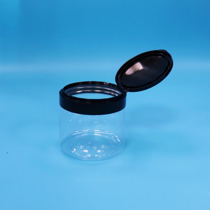 Produit alimentaire Transparent Petit bocal rond en plastique pour le stockage des aliments Bouchon en plastique à vis