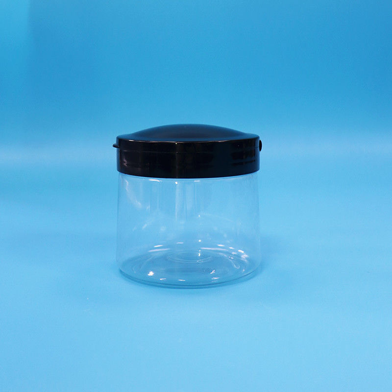 Produit alimentaire Transparent Petit bocal rond en plastique pour le stockage des aliments Bouchon en plastique à vis