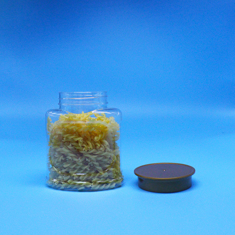 Vacuum étanche à l' air PET clair de qualité alimentaire en plastique boîtier de vis couvercle pour les aliments bonbons biscuits noix