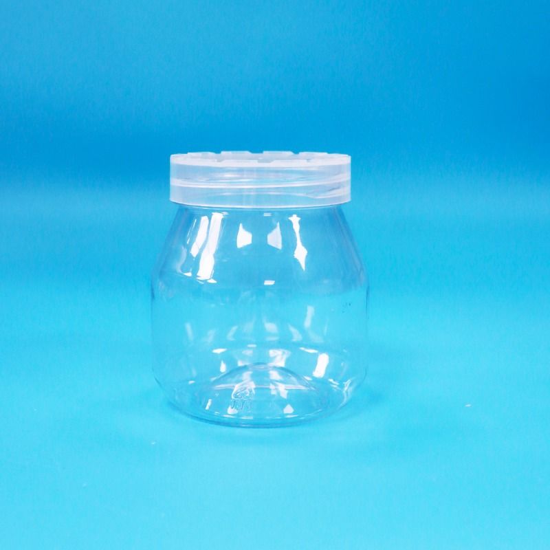 Petits pots en plastique PET transparents pour bonbons et biscuits, avec couvercle à vis inviolable de qualité alimentaire