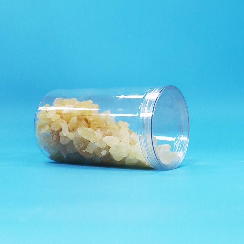 Pot en plastique PET transparent rond avec couvercle à vis transparent sans BPA pour bonbons, biscuits et noix