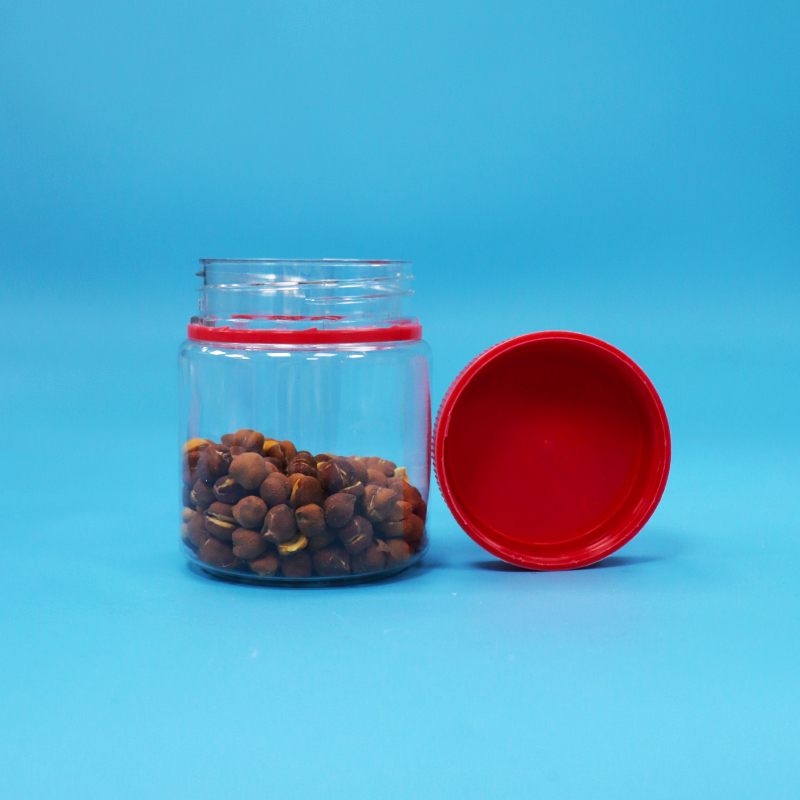 Petits boîtiers de stockage de noix douces en plastique PET à capot rouge