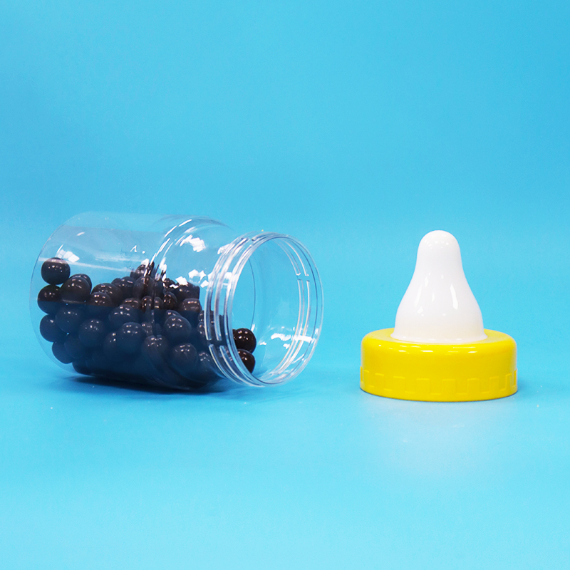 BPA sans bouchon à vis transparent PET en plastique bouteille scellée pour les aliments bonbons biscuits noix