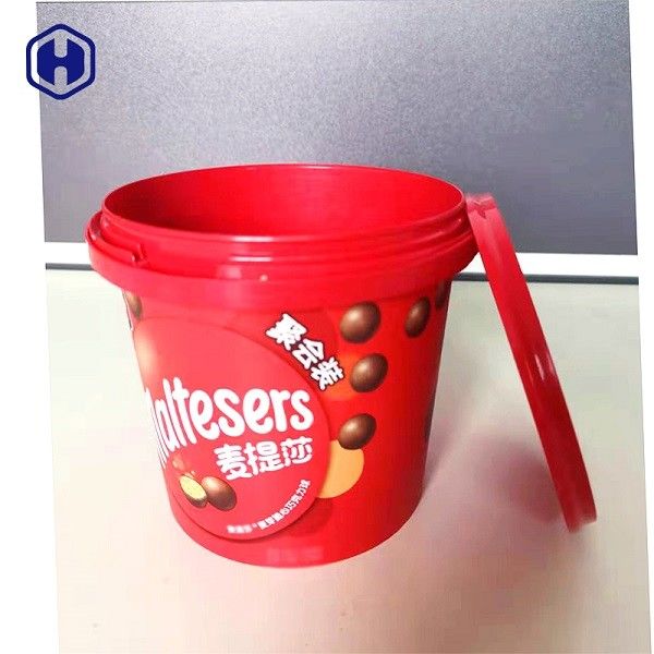 Emballage coloré sûr de biscuits de chocolat du seau 1340ml de la nourriture IML
