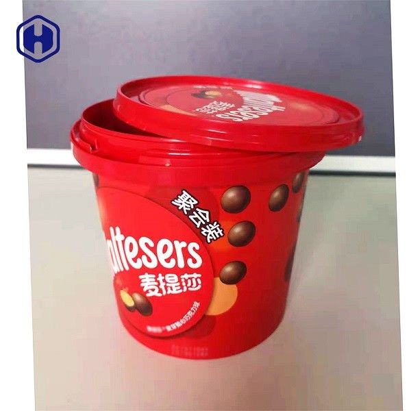 Emballage coloré sûr de biscuits de chocolat du seau 1340ml de la nourriture IML