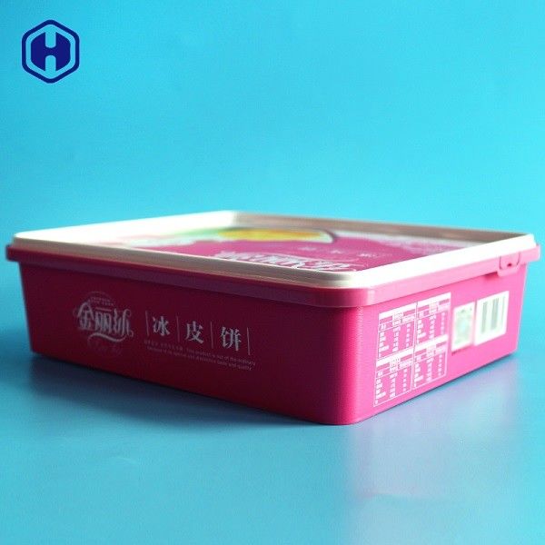 Boîte en plastique L25.7 * W21.3 de pp IML * emballage sec de fruit de gâteau de H6.9 480g