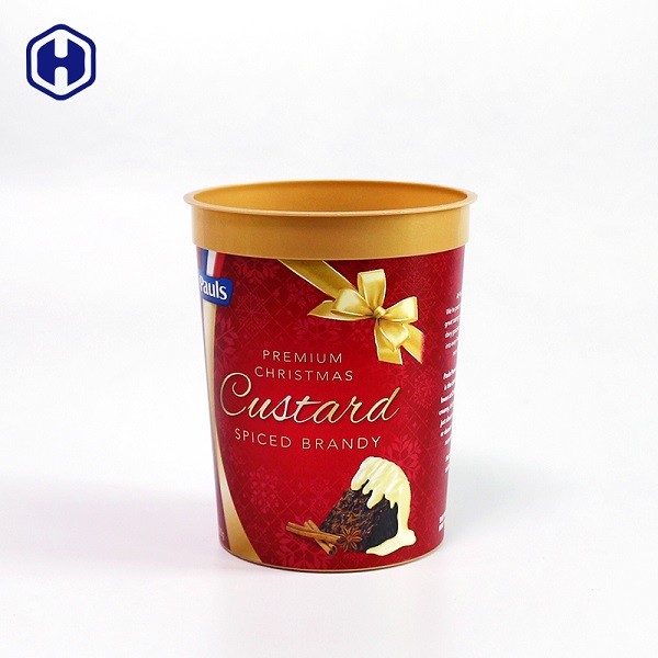 La crème glacée jetable de tasse décorative commerciale d'IML met en forme de tasse l'utilisation de congélateur