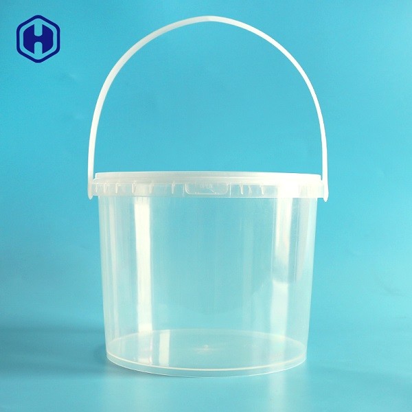 Choisissez l'emballage rond en plastique transparent de yaourt de couverture du seau pp de poignée
