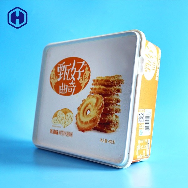 Récipients d'entreposage en plastique de nourriture de place de biscuit de beurre dans l'étiquetage de moule