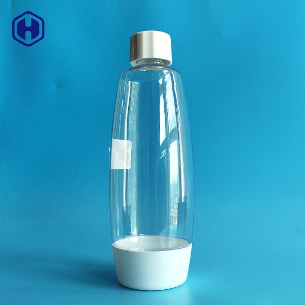 Le plastique clair vide de couvercle de vis met le conteneur en bouteille liquide en plastique réutilisable