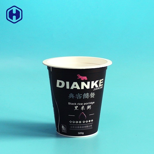 Non le yaourt compostable de flaque met en forme de tasse le fond carré pour la nourriture réfrigérée surgelée