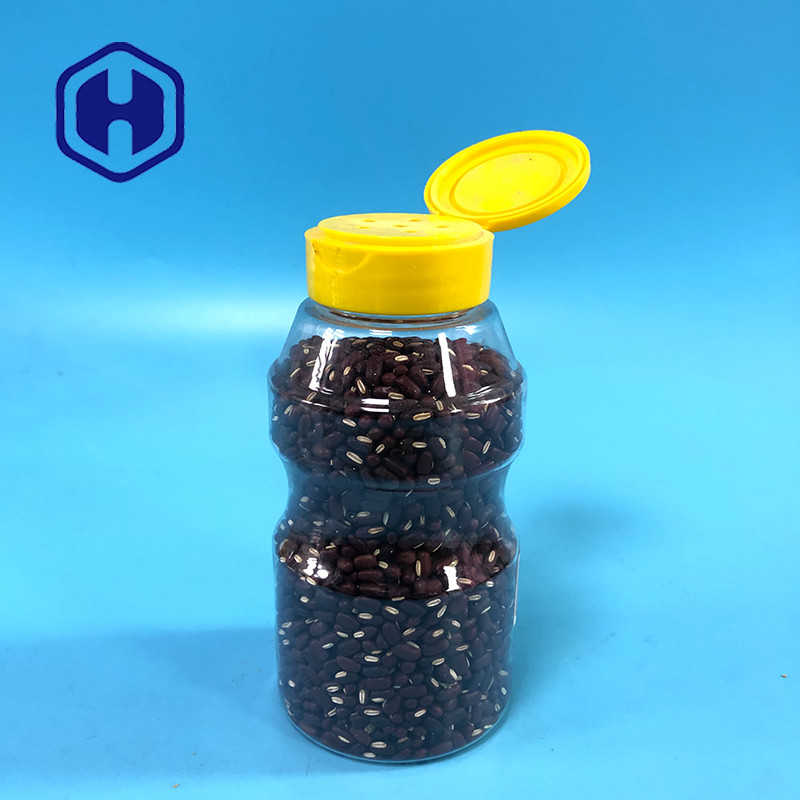 Pot en plastique hermétique fait sur commande d'épice du rond 300ml 10oz transparent