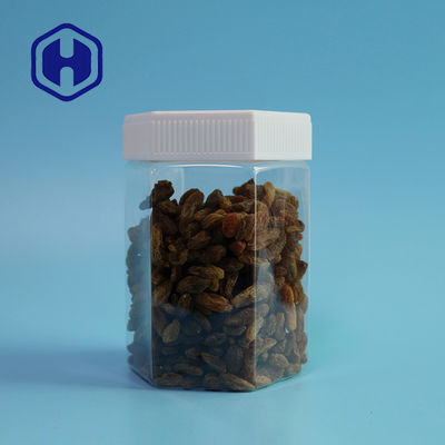 Pot en plastique de 23oz 680ml de preuve hexagonale de fuite avec des couvercles de vis