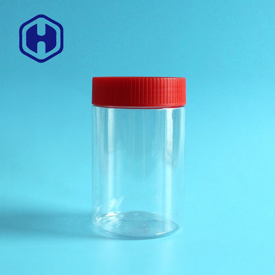 Pot en plastique d'ANIMAL FAMILIER du rond 475ml de cuisine avec la couleur rouge-brun jaune de couvercle