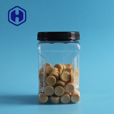 pot en plastique de poignée de place libre de 850ml Bpa avec l'emballage alimentaire d'ANIMAL FAMILIER de couvercle