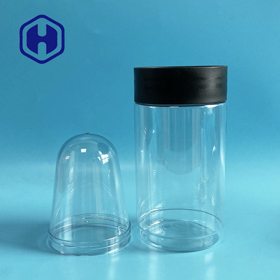 Bouteille en PET de 1000 ml Préforme 307# transparente, couvercle à vis, boîte en plastique, paroi épaisse, bouche large 83 mm