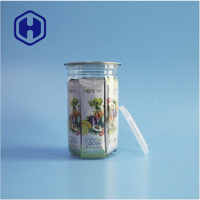 Les épices et les collations ouvrent sans effort 307# Les boîtes en PET cylindriques pour un emballage alimentaire pratique