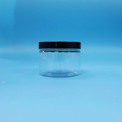 Bouche ronde transparente en forme de pot en plastique PET pour les graines de thé noir Jouet cadeau bonbons Cooike