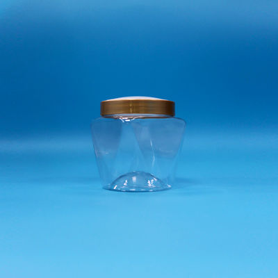 Large bouche en plastique PET de qualité alimentaire Transparent pour bébés et aliments pour bébés Bouteille à bonbons vis à couvercle plat