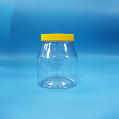 Des biscuits en PET en plastique à sucre sucré en verre à vis jaune