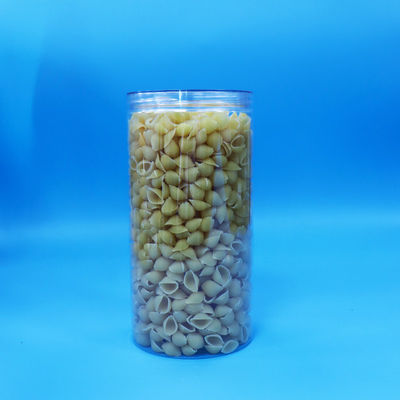 Produit alimentaire Clair PET cylindre rond plastique bonbons biscuits bocal alimentaire vis Cap clair