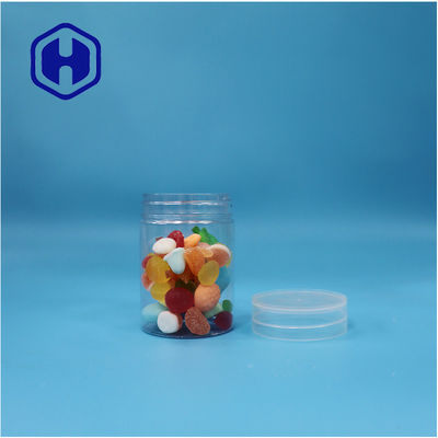Ronde plastique transparent en PET bonbons sucrés biscuits noix poivre bocal de qualité alimentaire