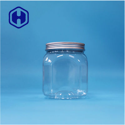Forme polygonale PET Cookies en plastique Rock Candy Noix Bocal en papier Couvercle en aluminium