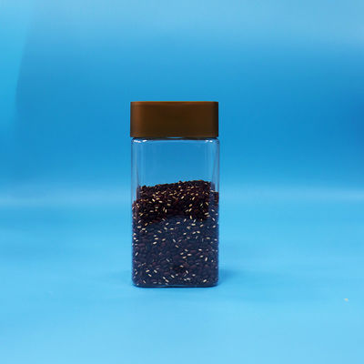 Produits alimentaires à base de biscuits clairs Douceur Produits alimentaires de qualité PET Carrés Bouteilles en plastique à vis