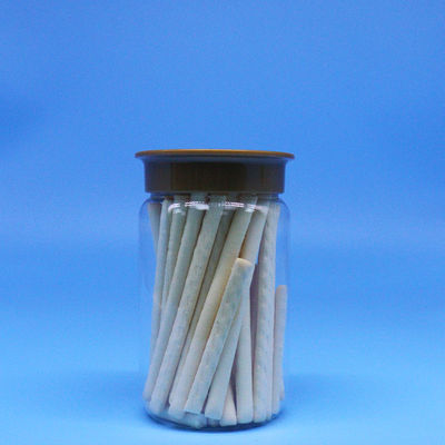 Bonbons Biscuits PET Noix de plastique Aliments hauts ronds Des bocaux transparents à vis Caps plats