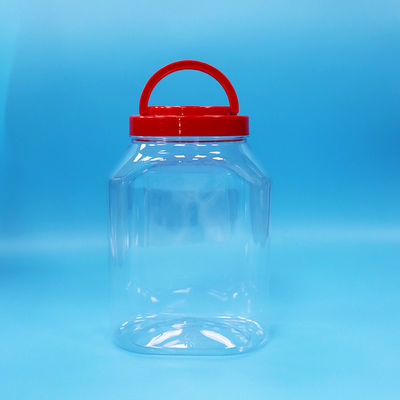 Pot en plastique PET transparent à large ouverture pour l'emballage de nouilles, biscuits et bonbons alimentaires