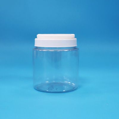 Facile ouverte transparente ronde de nourriture pour bébés graines de noix bonbons pots en plastique PET vis couvercle
