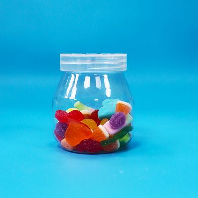 Petits biscuits de bonbons vides transparents en PET en bocal en plastique à capuche à vis de qualité alimentaire sans BPA
