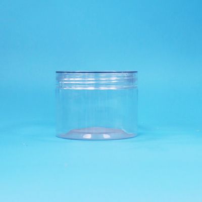 Bocaux en plastique PET transparent de qualité alimentaire pour aliments secs, bonbons, noix, cadeaux, avec couvercles plats à vis