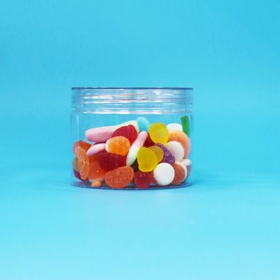 Produits à base de plastique PET transparents Produits à base de plastique sec Produits à base de bonbons Cookies Noix Jars cadeau Boîtes à vis Couvercles plats
