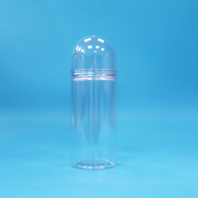 Forme unique de qualité alimentaire Transparent Petit plastique rond en PET Bouchon à vis