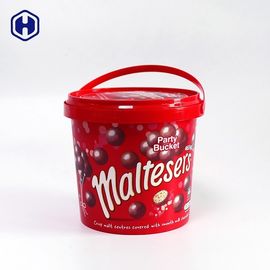 Emballage coloré sûr de biscuits de chocolat du seau 1340ml de la nourriture IML